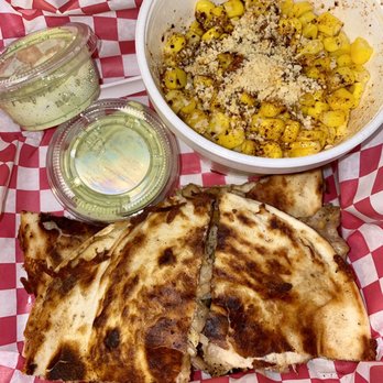 Monster’s Smokehouse - Chicken quesadilla w corn cup... - Food Trucks Near Me - Alice, Texas Monster’s Smokehouse - Chicken quesadilla w corn cup... - Food Trucks Near Me - Alice, Texas
