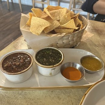 Milpa Tacos y Tortillas - Salsa flight with chips - Mexican Near Me - Cocoa, Florida Milpa Tacos y Tortillas - Salsa flight with chips - Mexican Near Me - Cocoa, Florida