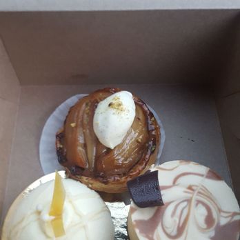 Sweet Obsession - Individual slices of lemon mousse cake, almond pear tartlet, and peanut butter mousse cake - Bakeries Near Me - Vancouver, British Columbia