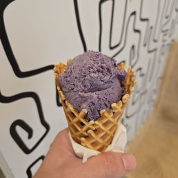 Blueberry lavender waffle cone Blueberry lavender waffle cone