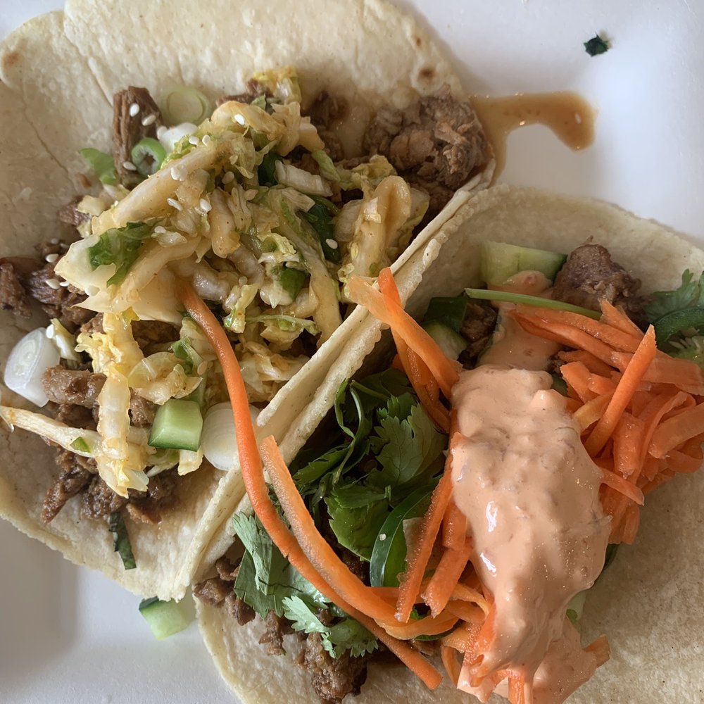 180 Tacos and Global Street Eats - Korean bbq - left banh mi - right - Mexican Near Me - Provo, Utah 180 Tacos and Global Street Eats - Korean bbq - left banh mi - right - Mexican Near Me - Provo, Utah