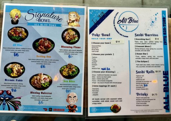 Menu photo 5 All Blue Poke Portland, OR