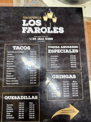 Menu photo 3 Los Faroles Guadalajara, JAL Menu photo 3 Los Faroles Guadalajara, JAL