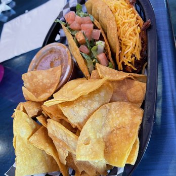 The Fried Taco - Pork taco with cheese, old-fashioned, ground beef, chips, and salsa - Tacos Near Me - Edmond, Oklahoma The Fried Taco - Pork taco with cheese, old-fashioned, ground beef, chips, and salsa - Tacos Near Me - Edmond, Oklahoma