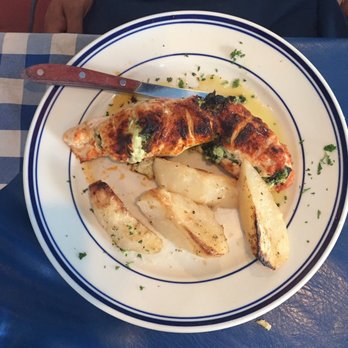 Pithari Taverna - Stuffed Chicken Breast with a side of lemon potatoes - Greek Near Me - Highland Park, New Jersey Pithari Taverna - Stuffed Chicken Breast with a side of lemon potatoes - Greek Near Me - Highland Park, New Jersey