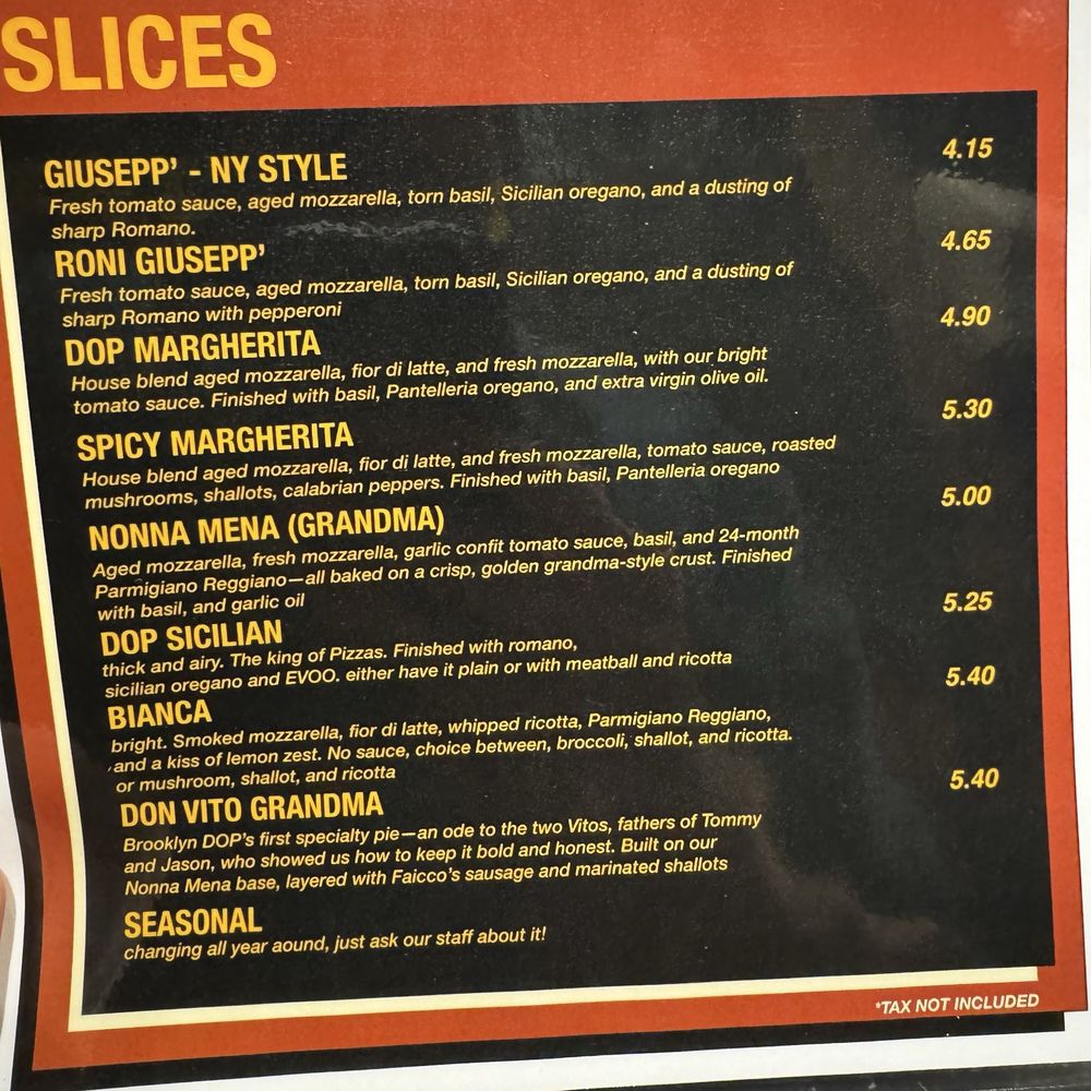 Brooklyn DOP - Menu - Pizza Near Me - Brooklyn, New York Brooklyn DOP - Menu - Pizza Near Me - Brooklyn, New York