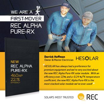 HESOLAR - HESOLAR uses the highest efficiency solar panels on the market. - Solar Installation Near Me - Buda, Texas