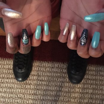 Chau's Nail & Spa - I typically get solid colors but I decided to switch it up this time. I'm happy with the outcome - Nail Salons Near Me - Las Vegas, Nevada Chau's Nail & Spa - I typically get solid colors but I decided to switch it up this time. I'm happy with the outcome - Nail Salons Near Me - Las Vegas, Nevada
