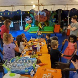 Table for birthday party in dedicated area