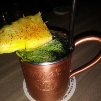 V Room - The Hawaiian Mule....House infused pineapple vodka, goslings finger beer, fresh lime & mint its heaven in a mule - Pubs Near Me - Long Beach, California
