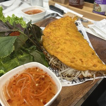 City Pho & Grill - Pancake with fish sauce. Wife really enjoyed. - Vietnamese Near Me - Orlando, Florida