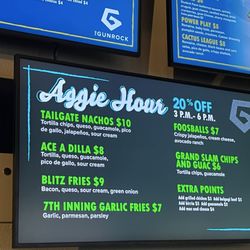 The Gunrock - Menu -  the happy hour specials