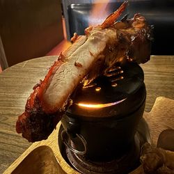 Eng's Chinese Restaurant - Pu Pu Platter (The spare rib) $16 (Spare ribs, egg roll, chicken wings, fried shrimp steak on a skewer)