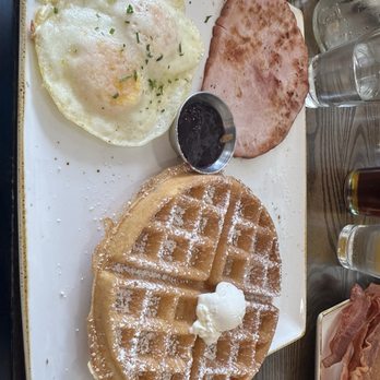 First Watch - Trifecta breakfast with Belgian Waffle - Breakfast & Brunch Near Me - Humble, Texas
