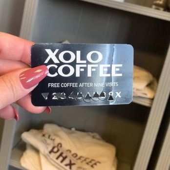 xolo coffee - Stamp card... free drink after 9 visits - Coffee & Tea Near Me - Phoenix, Arizona