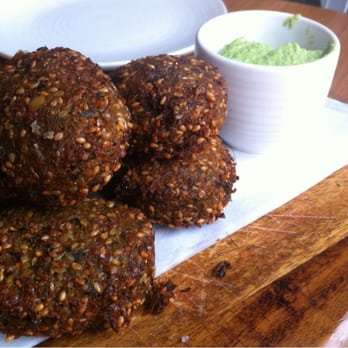 Kepos Street Kitchen - Falafel with green tahini, very salty - Coffee & Tea Near Me - Redfern, NSW Kepos Street Kitchen - Falafel with green tahini, very salty - Coffee & Tea Near Me - Redfern, NSW