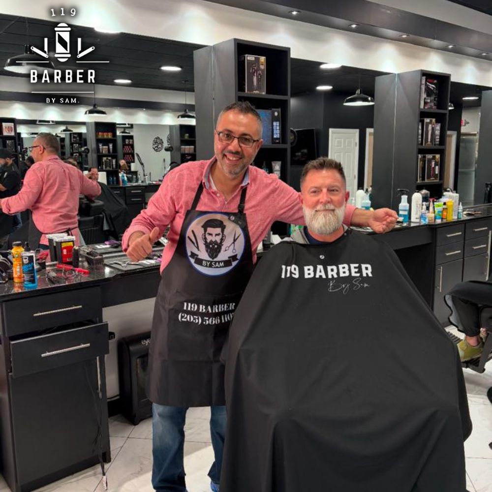 119 Barber Shop Logo