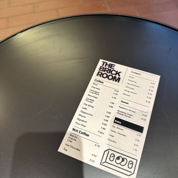 The Brick Room - Menu - Coffee & Tea Near Me - Toronto, Ontario