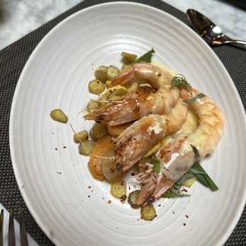 SPQR - Prawns (instead of halibut) in sweet chili and curry butter sauce. - Italian Near Me - San Francisco, California