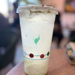 Scented Leaf Tea House - Strawberry matcha refills just jumped to $5 - it's too bad I'm clearly already addicted (Oct 2025)