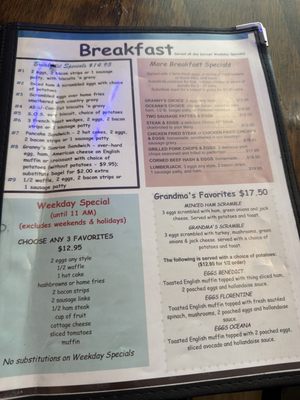 Menu photo 6 Grandma's Restaurant Oceanside, CA