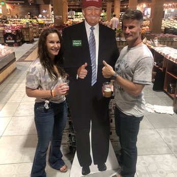 Seed to Table - Posing next to the Donald Trump cardboard cut out in the produce area! - Grocery Near Me - Naples, Florida