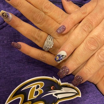 Lúa Nail Spa - I hope the Ravens play as good in the playoffs as my nails look!  I couldn't be happier with how they look!  Thanks!! - Nail Salons Near Me - Odenton, Maryland