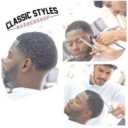 Classic Styles Barber Shop - Tito, owner/barber in the zone with a temple fade