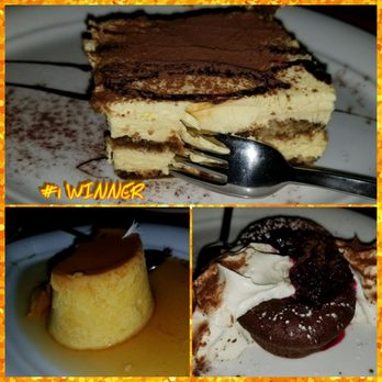 Marco Polo - Tiramisu, creme caramel and black cake - Italian Near Me - Venezia, VE Marco Polo - Tiramisu, creme caramel and black cake - Italian Near Me - Venezia, VE