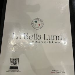 Front of the menu Front of the menu