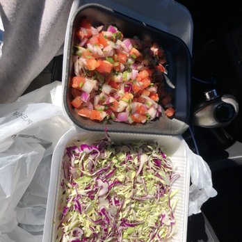 El Buchon Mariscos - Salsa(tomatoes,red onion, cilantro) for the taco and some cabbage - Food Trucks Near Me - Chula Vista, California El Buchon Mariscos - Salsa(tomatoes,red onion, cilantro) for the taco and some cabbage - Food Trucks Near Me - Chula Vista, California