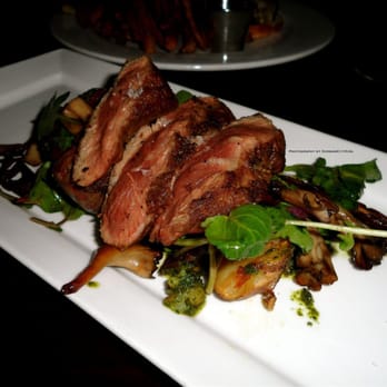 Quinn's - Seared Painted Hills steak, potatoes, mushrooms, onions + mizuna. - New American Near Me - Seattle, Washington Quinn's - Seared Painted Hills steak, potatoes, mushrooms, onions + mizuna. - New American Near Me - Seattle, Washington