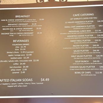 Shirley's Bakery & Cafe - Menu - Cafes Near Me - Provo, Utah Shirley's Bakery & Cafe - Menu - Cafes Near Me - Provo, Utah