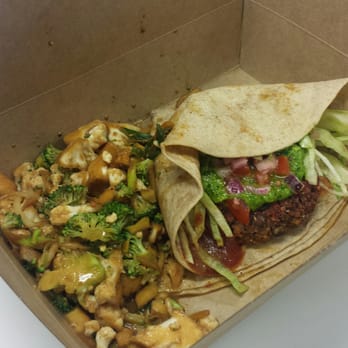 HappyFood - Protein burger with Asian slaw salad. - Vegan Near Me - Dublin, D HappyFood - Protein burger with Asian slaw salad. - Vegan Near Me - Dublin, D