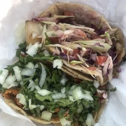 Fish and chicken taco
