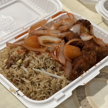 Peking BBQ - Sweet & Sour Chicken wings with pork fried rice - Chinese Near Me - Woodside, New York Peking BBQ - Sweet & Sour Chicken wings with pork fried rice - Chinese Near Me - Woodside, New York