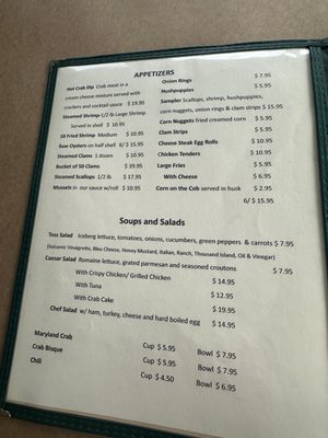 Menu photo 4 Kathy's Crab House Delaware City, DE
