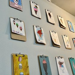 Rocky Road Cafe & Creamery - Local artwork decorating the walls. Some of those folks are really talented.