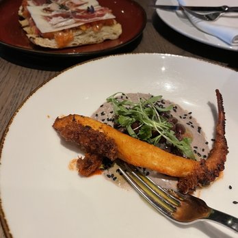Capa - Octopus tapa,  pan con tomate (get it with the manchego and jamon) - Spanish Near Me - Lake Buena Vista, Florida