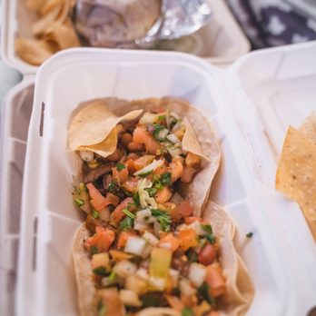Mr. Taco Man - Two tacos, one al pastor one carne asada - Tacos Near Me - San Mateo, California