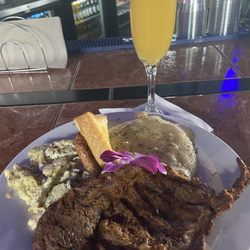 Capital Park Bar and Grill - Brunch ribeye steak thin over seasoned