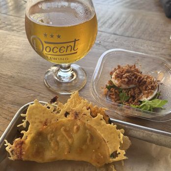 Docent Brewing - Deviled eggs and birria taco - Brewpubs Near Me - Carlsbad, California Docent Brewing - Deviled eggs and birria taco - Brewpubs Near Me - Carlsbad, California