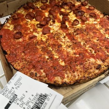 BJ's Restaurant & Brewhouse - Half & Half Deep Dish - Large - American Near Me - Tracy, California BJ's Restaurant & Brewhouse - Half & Half Deep Dish - Large - American Near Me - Tracy, California