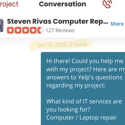 Easily verifiable time stamp of when Steven was contacted