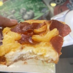 Domino's Pizza - Just bread cheese, and toppings.