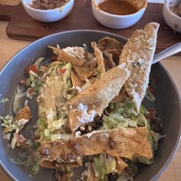 Taquitos. I had to pick them apart because they were hard as a rock.