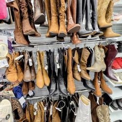 Ross - Section where there's a bunch of cute boots hanging