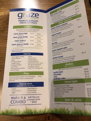 Menu photo 2 Graze Premium Burgers Tucson, AZ