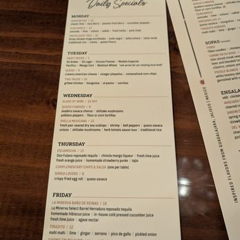 La Minerva - Daily specials as of 2/17/26. - Mexican Near Me - North Charleston, South Carolina