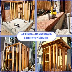 HANDYMAN & CARPENTRY SERVISE, BUILDING ADU SHOWER ROOM BEFORE/AFTER SERVICE